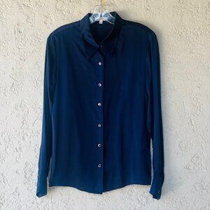 Equipment Femme Blue Silk Shirt – new
